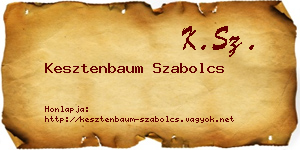 Kesztenbaum Szabolcs névjegykártya